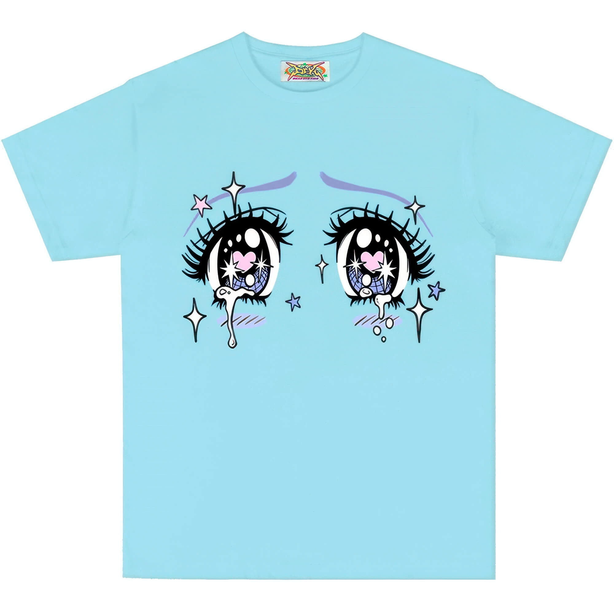 Y2K Animecore Crying Eyes Stars T-Shirt for Women