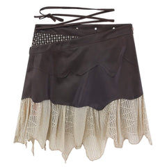 Y2K Fairy Grunge Spliced Mini Skirt for Women