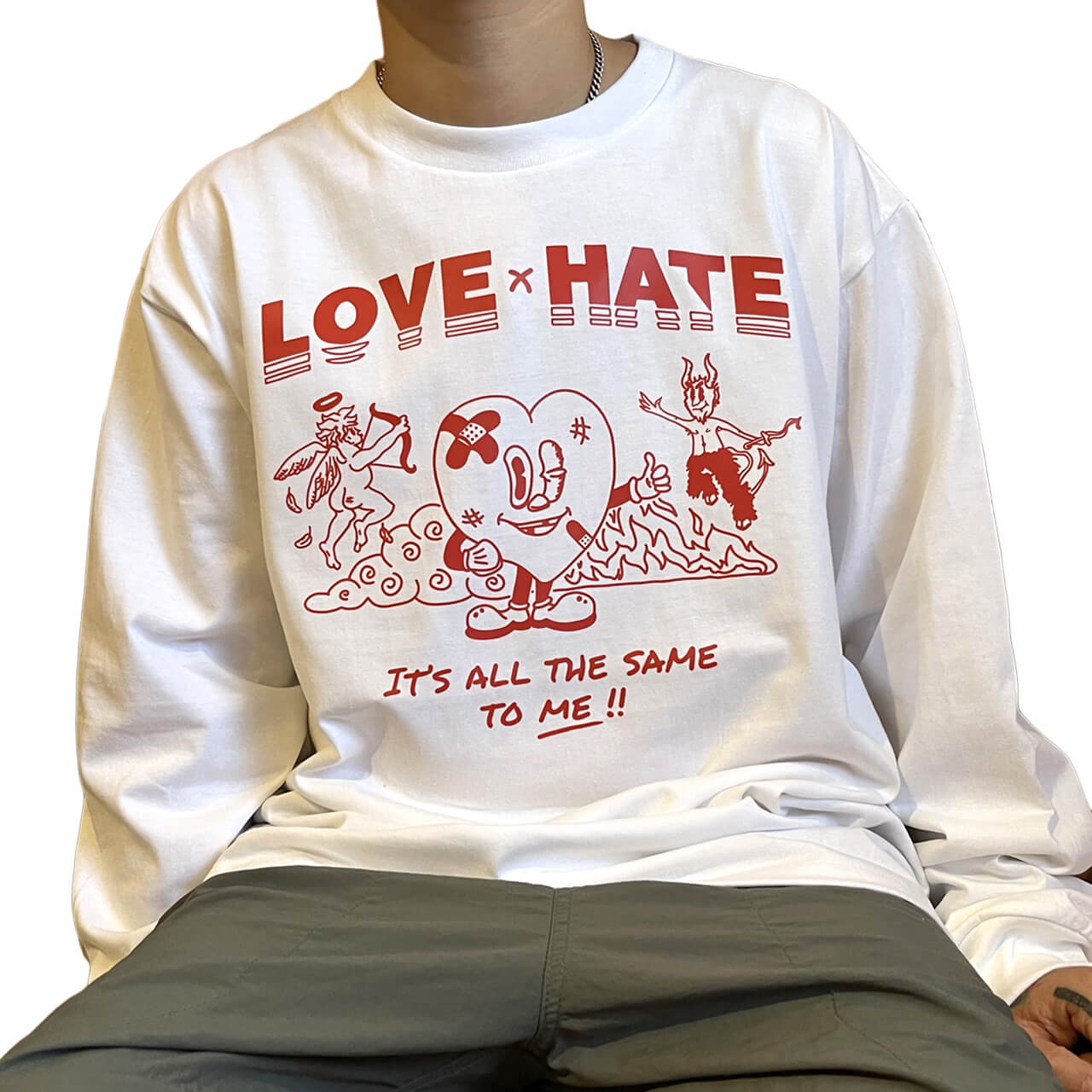 Y2K Love and Hate All The Same Long Sleeve Top Unisex