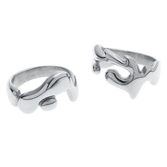 Abstract Liquid Metal Futuristic Y2K Finger Ring