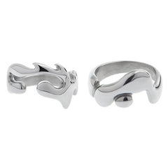 Abstract Liquid Metal Futuristic Y2K Finger Ring