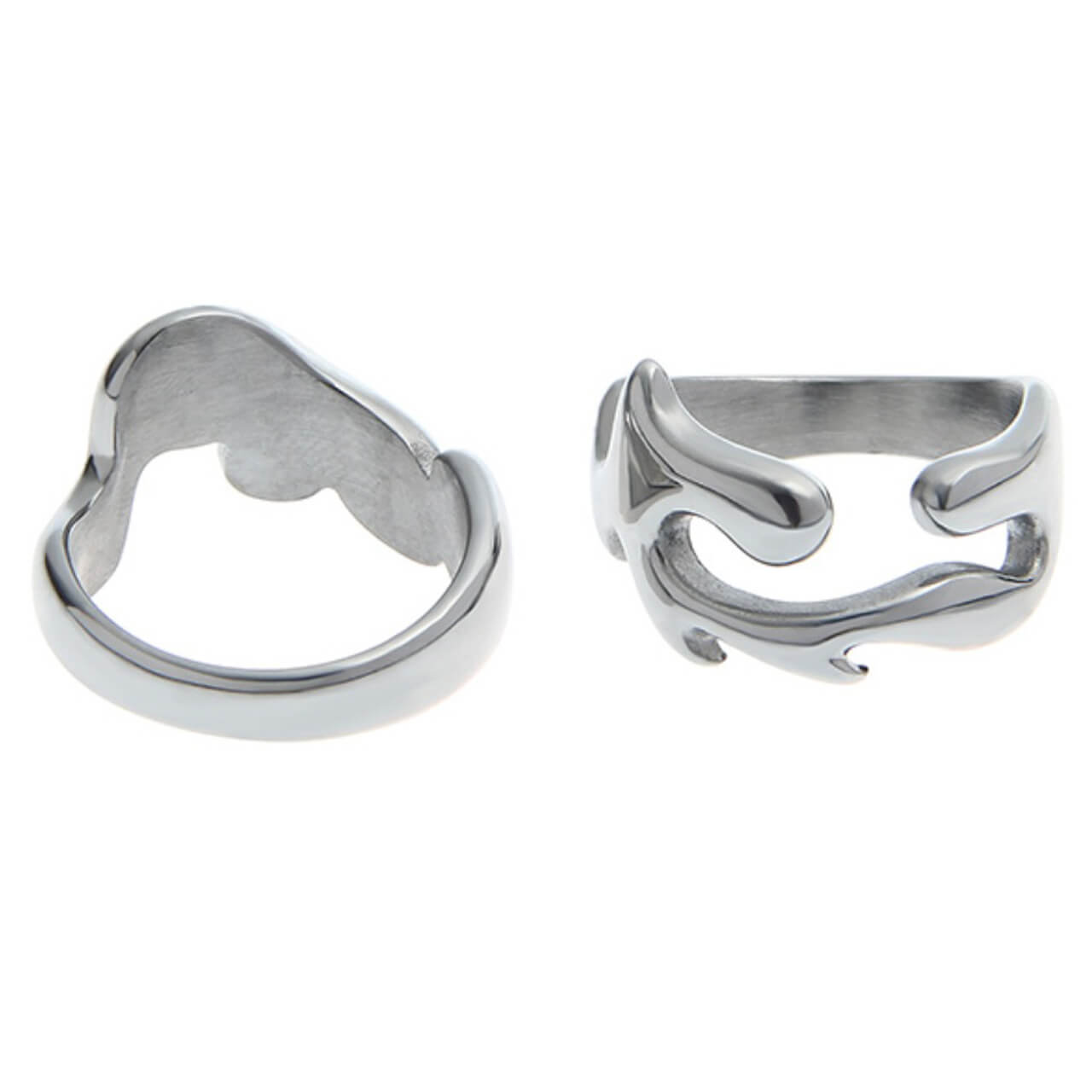 Abstract Liquid Metal Futuristic Y2K Finger Ring