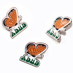 ADHD Butterfly Y2K Enamel Pin Badge