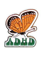 ADHD Butterfly Y2K Enamel Pin Badge