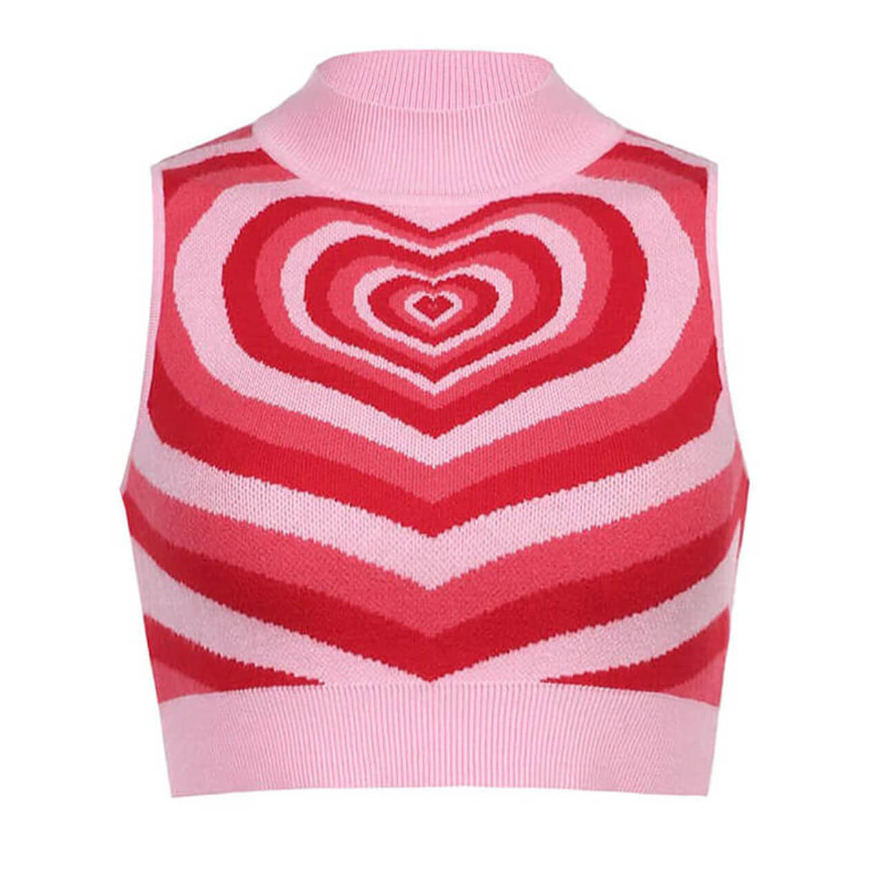 Avant Basic Y2K Layered Heart Women's Vest Crop Top