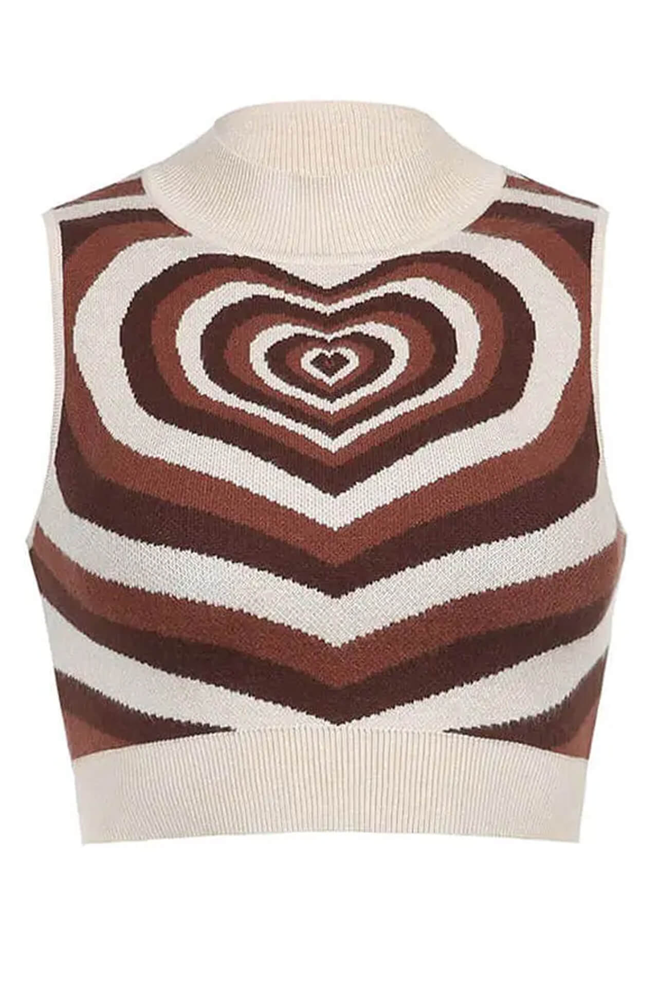 Avant Basic Y2K Layered Heart Women's Vest Crop Top
