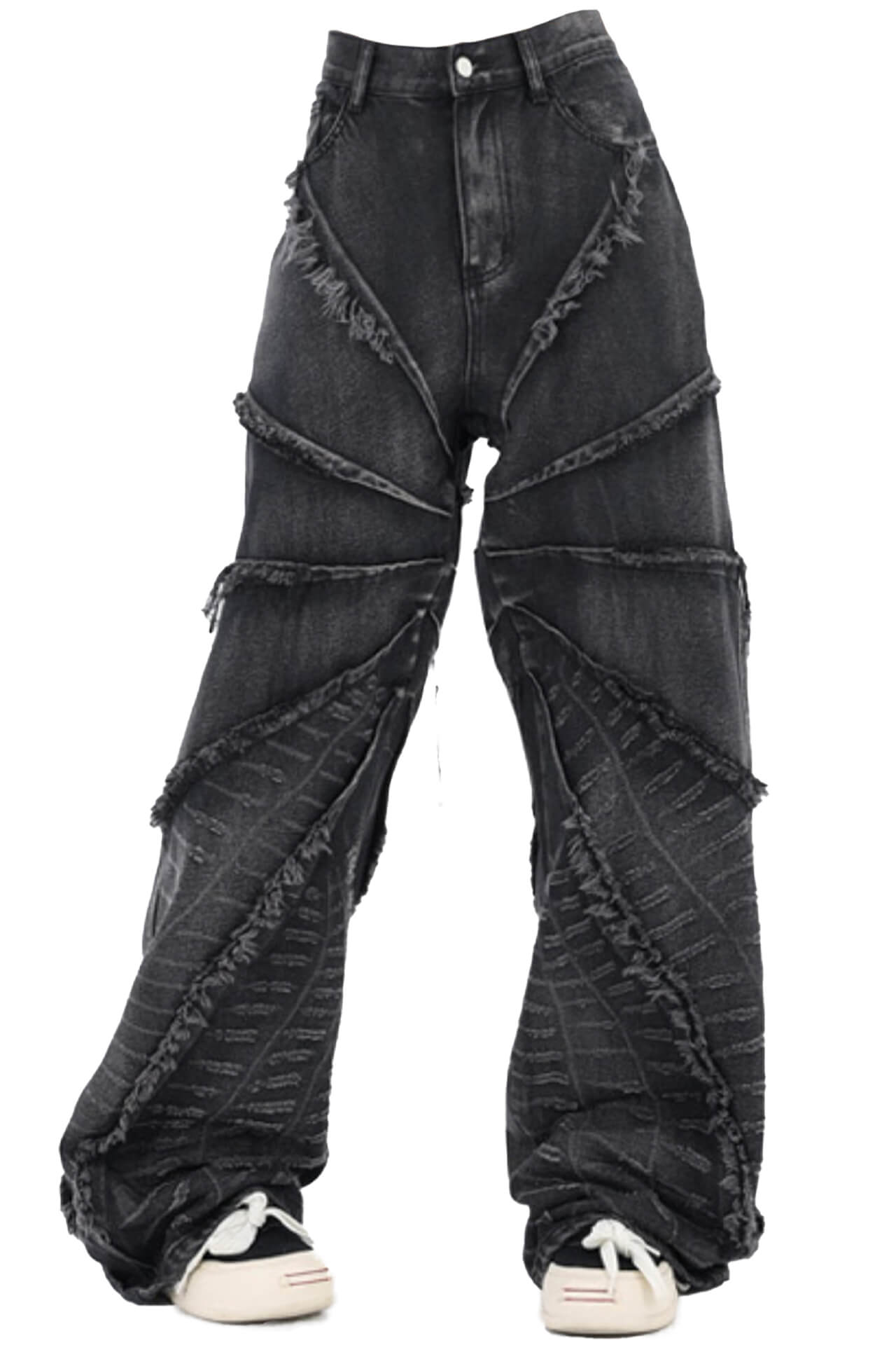 Black Spider Web Y2K Aesthetic Wide Leg Jeans Unisex