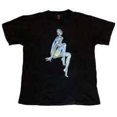 Cyber Y2K Sorayama Silver Metal Girl T-Shirt Unisex