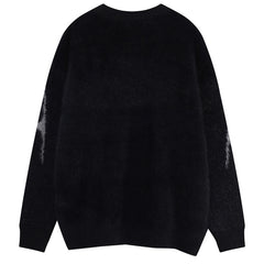 Dark Alternative Y2K Loose Fluffy Sweater for Women