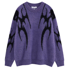 Dark Alternative Y2K Loose Fluffy Sweater for Women