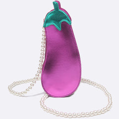 Eggplant Shoulder Bag Glossy Y2K Aesthetic