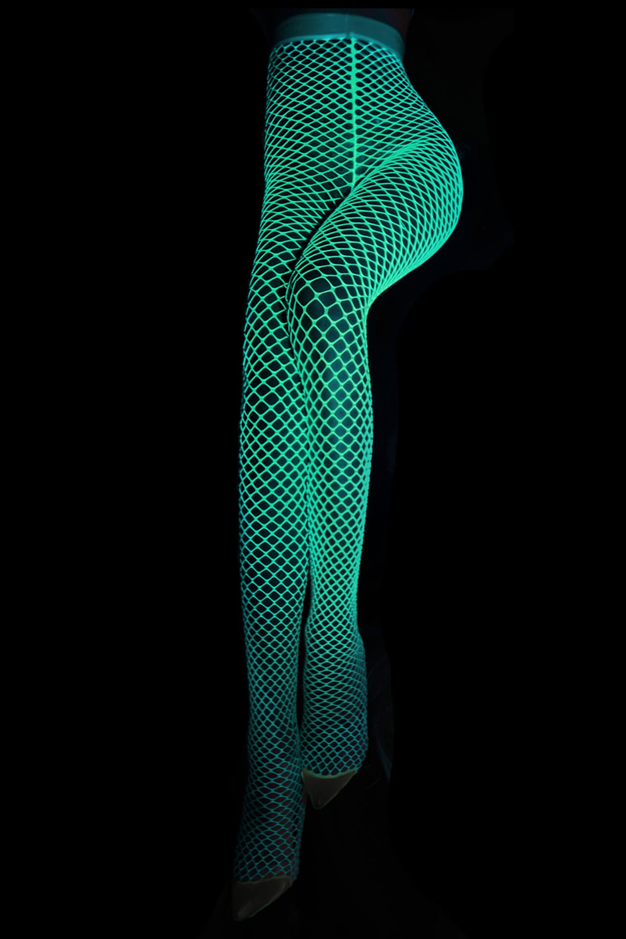 Glow in the Dark Fishnet Stockings Y2K Rave