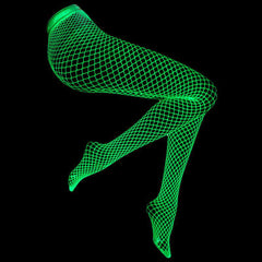 Glow in the Dark Fishnet Stockings Y2K Rave