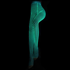 Glow in the Dark Fishnet Stockings Y2K Rave