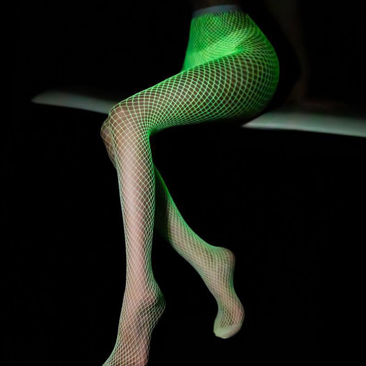 Glow in the Dark Fishnet Stockings Y2K Rave