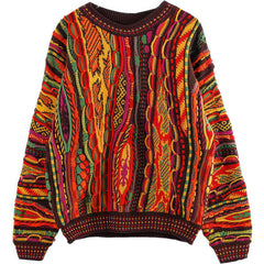 Lava Red Coogi Sweater Retro Aesthetic Gift