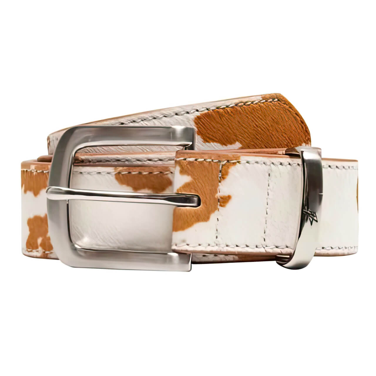 Light Brown Cow Hide Pattern Animal Print Y2K Waist Belt