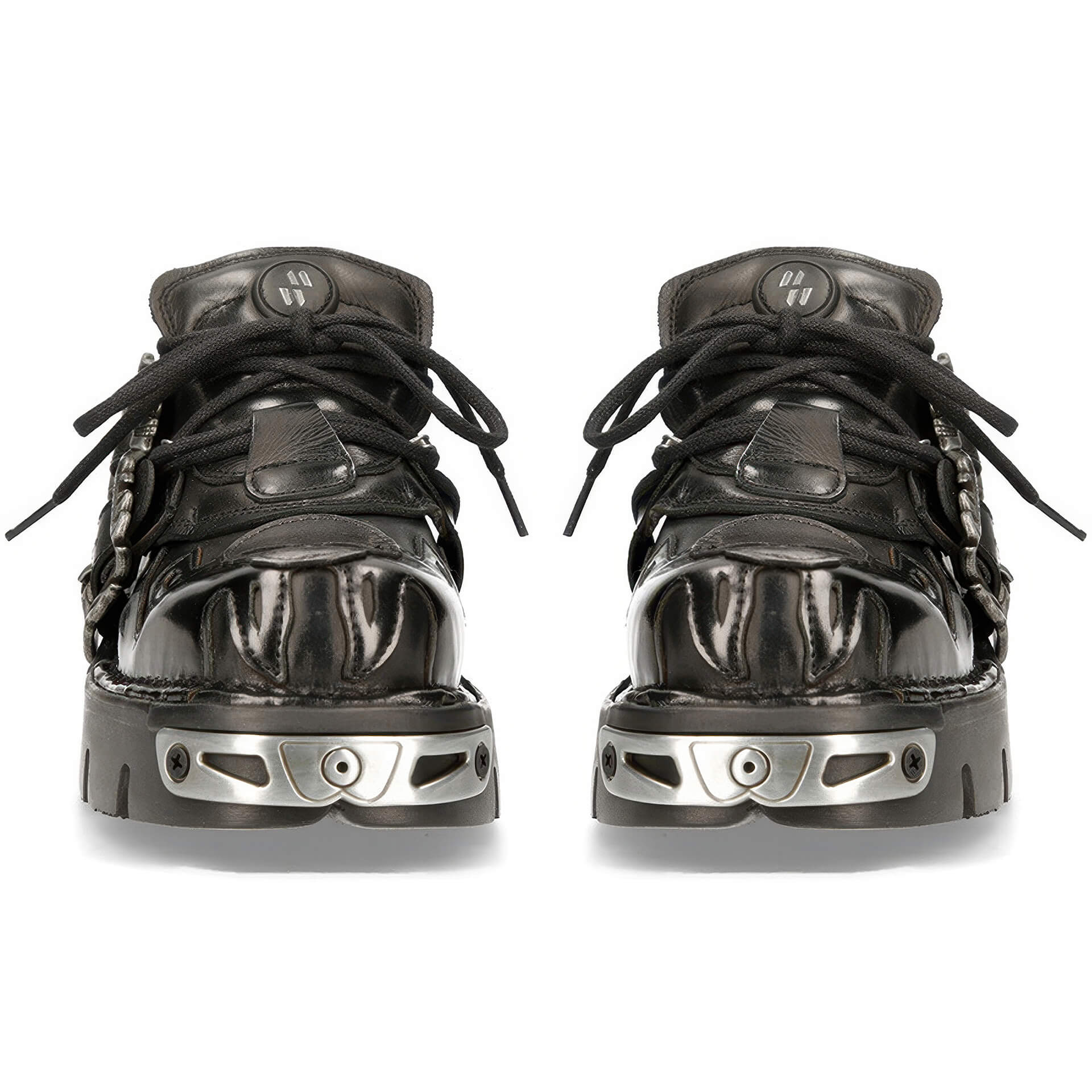 New Rock Platform Boots Metallic M-992-S2 Unisex - Black