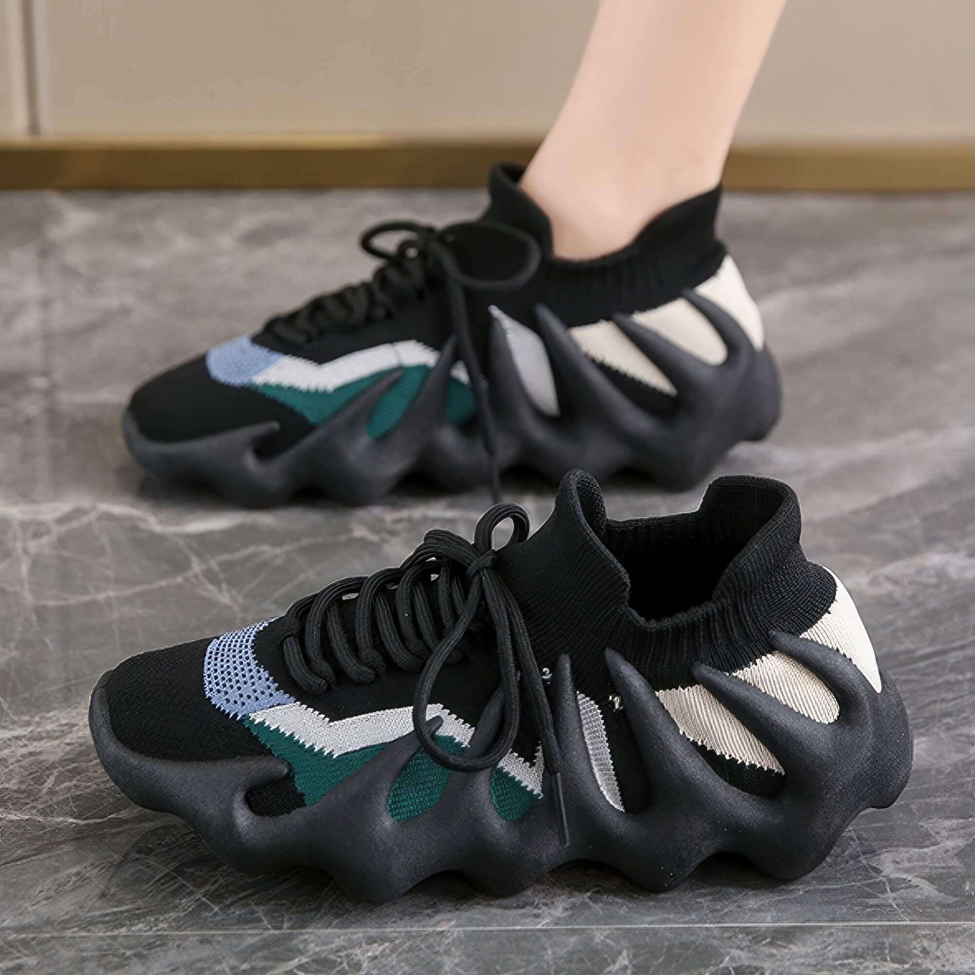 Octopus Workout Sneakers for Women Futuristic Retro