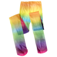 Rainbow Color Gradient Y2K Tights for Women