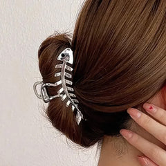 Skeleton Fish Bone Hair Claw Y2K Gift for Girls