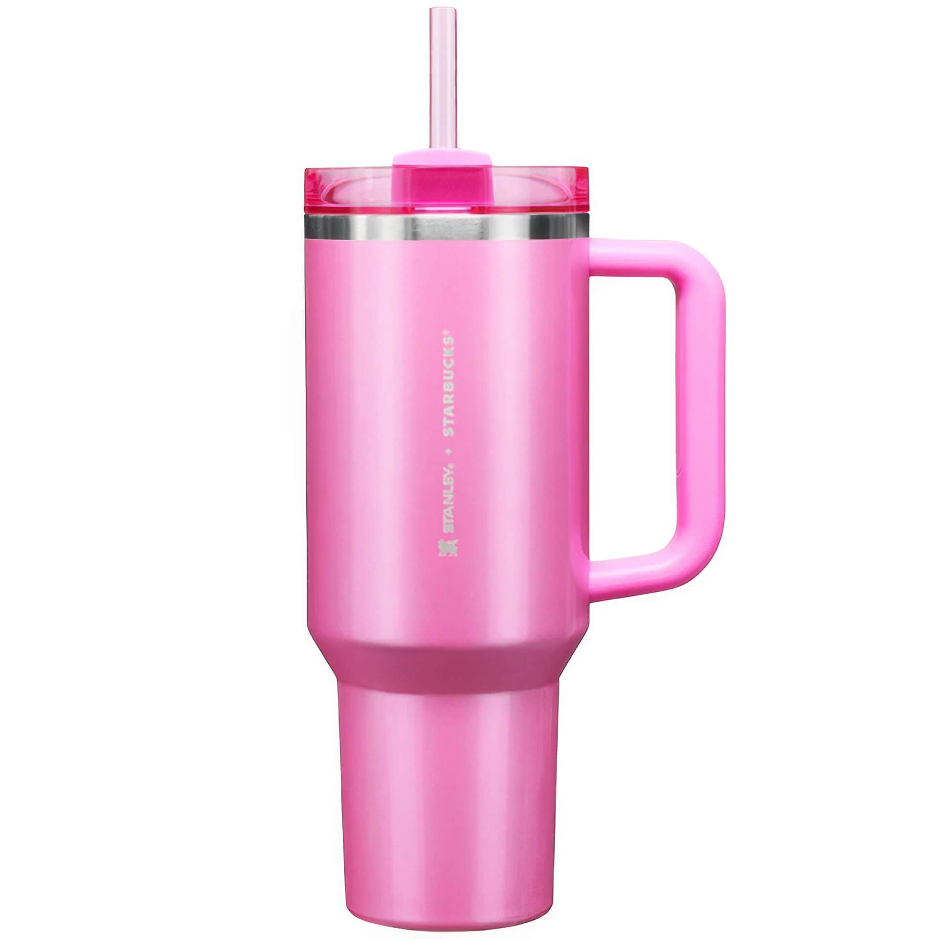 stanley cup quencher h2 0 flowstate tumbler 40oz 7 glossy starbucks pink