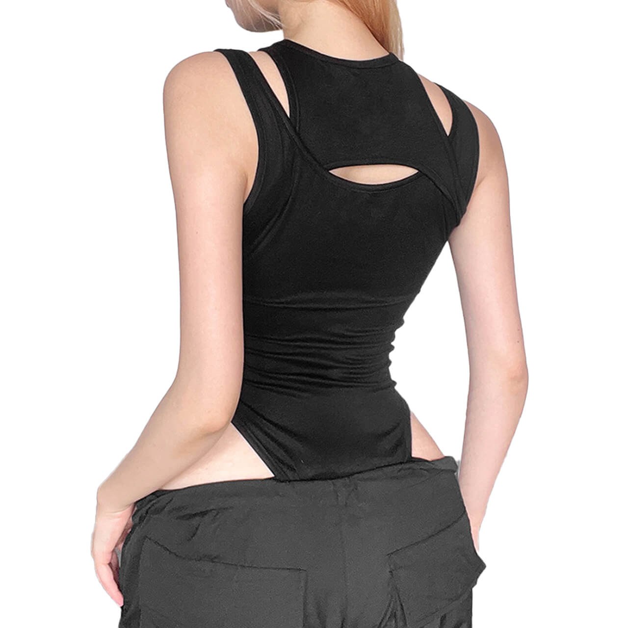 Subversive Side Cuts Y2K Aesthetic Bodysuit