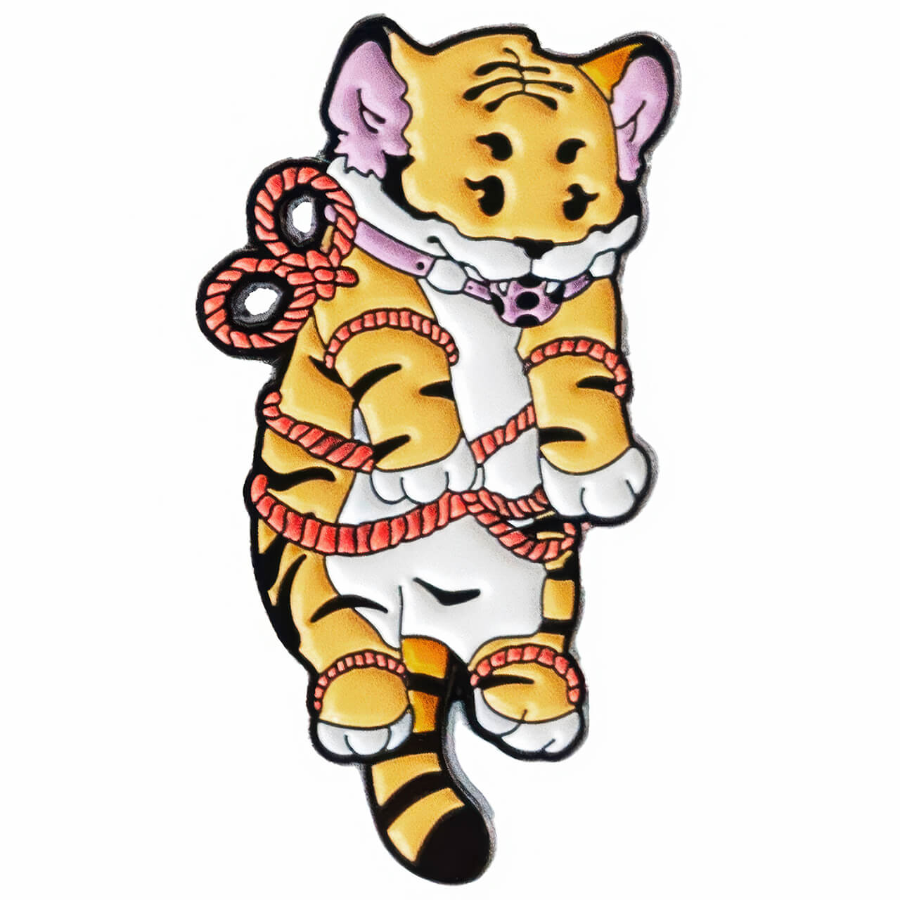 Tied Cuties Enamel Pins Lovecore Aesthetic Gift - Bengal Tiger
