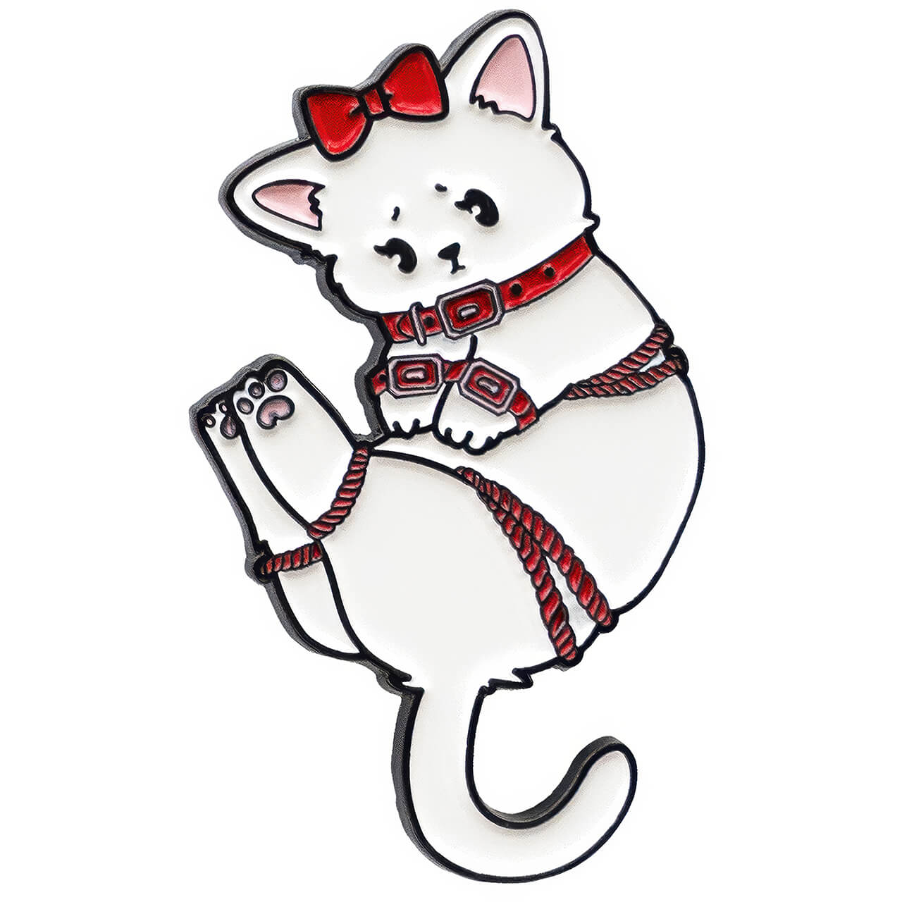 Tied Cuties Enamel Pins Lovecore Aesthetic Gift - Bow Kitty 2