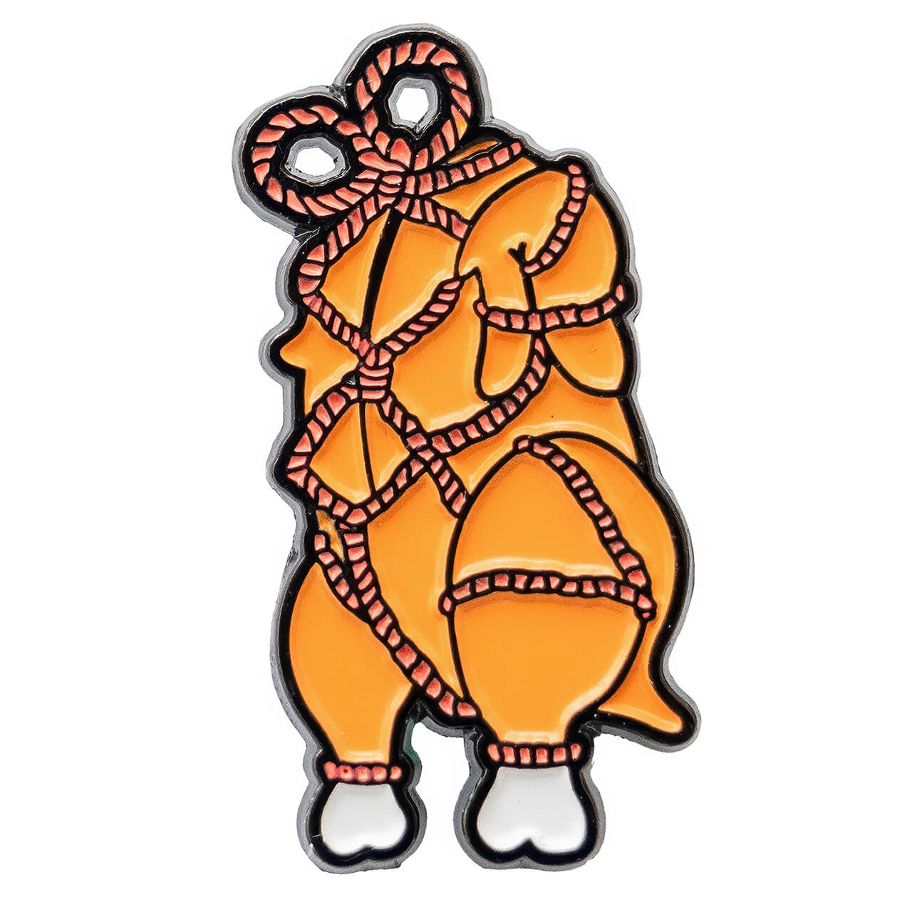 Tied Cuties Enamel Pins Lovecore Aesthetic Gift - Grilled Chicken
