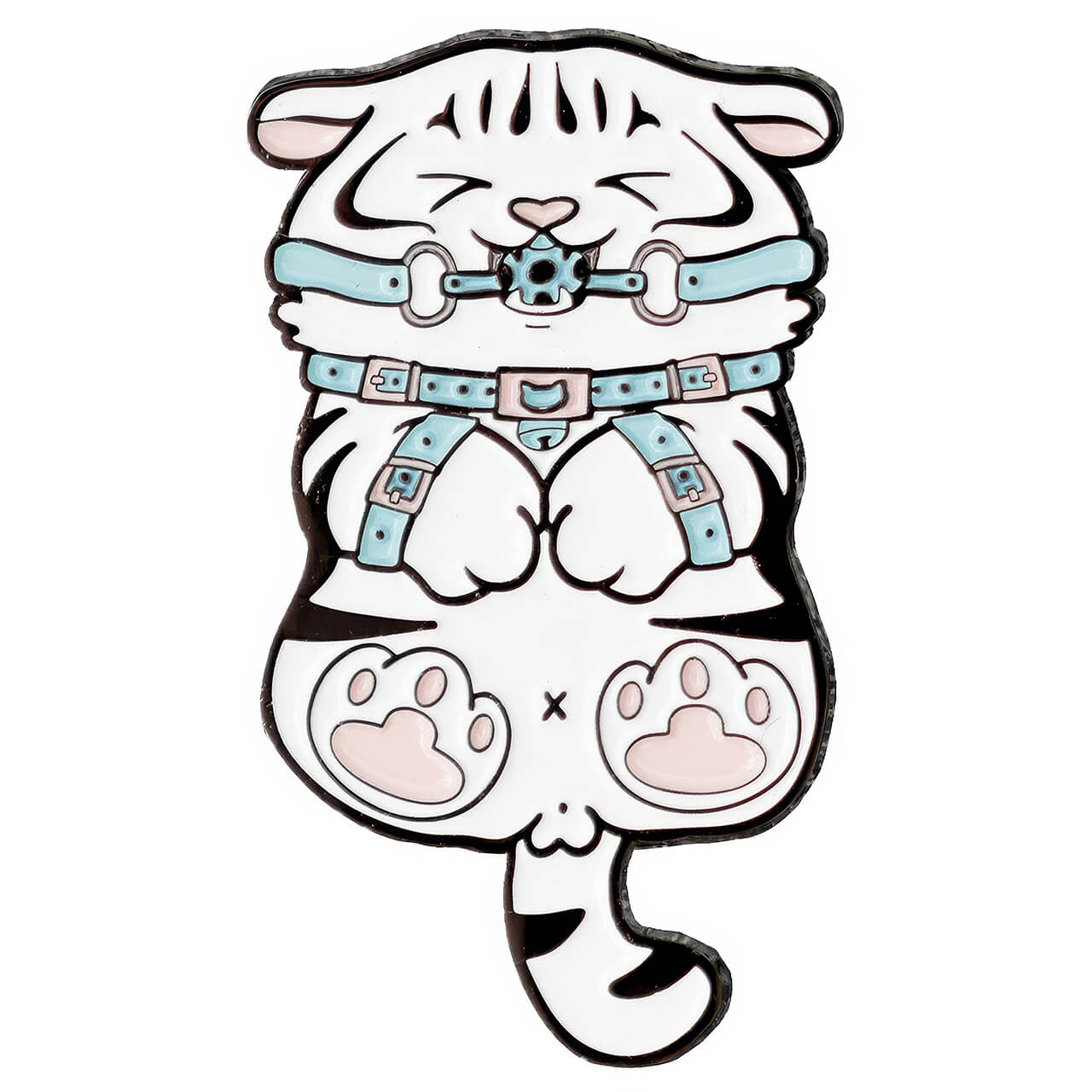 Tied Cuties Enamel Pins Lovecore Aesthetic Gift - White Tiger