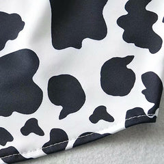 Y2K Aesthetic Cow Print Tube Top