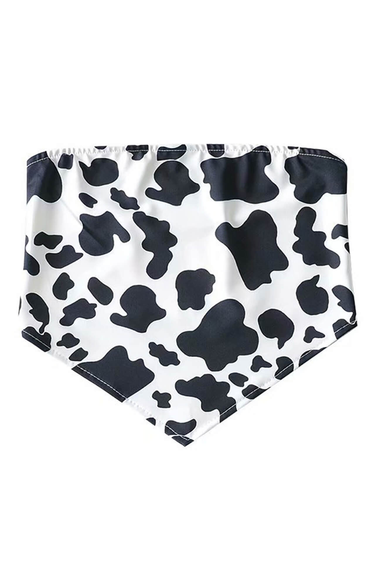 Y2K Aesthetic Cow Print Tube Top