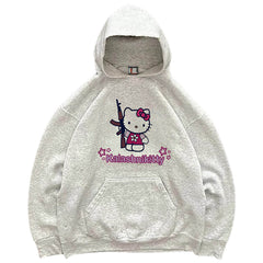 Y2K Aesthetic Kalashnikitty Hoodie Unisex